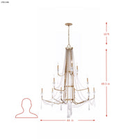 Barcelona 12 Light 3-Tier Crystal Chandelier