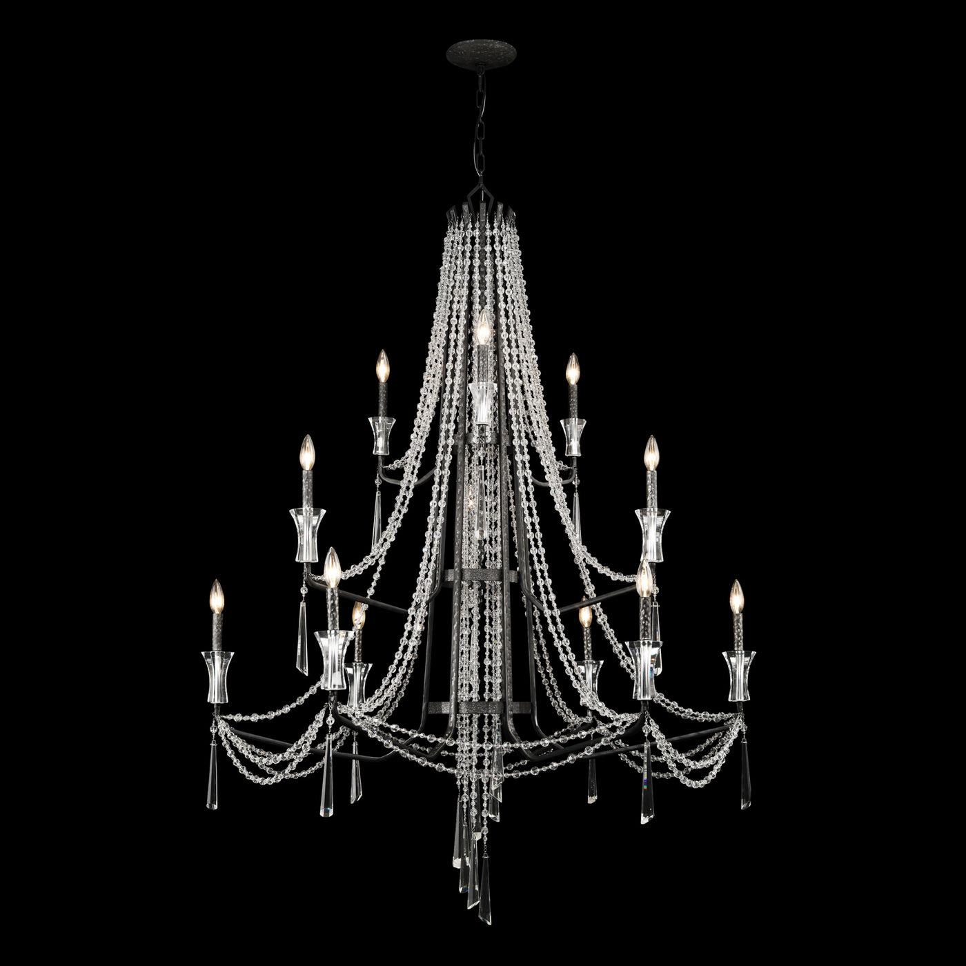 Barcelona 12 Light 3-Tier Crystal Chandelier