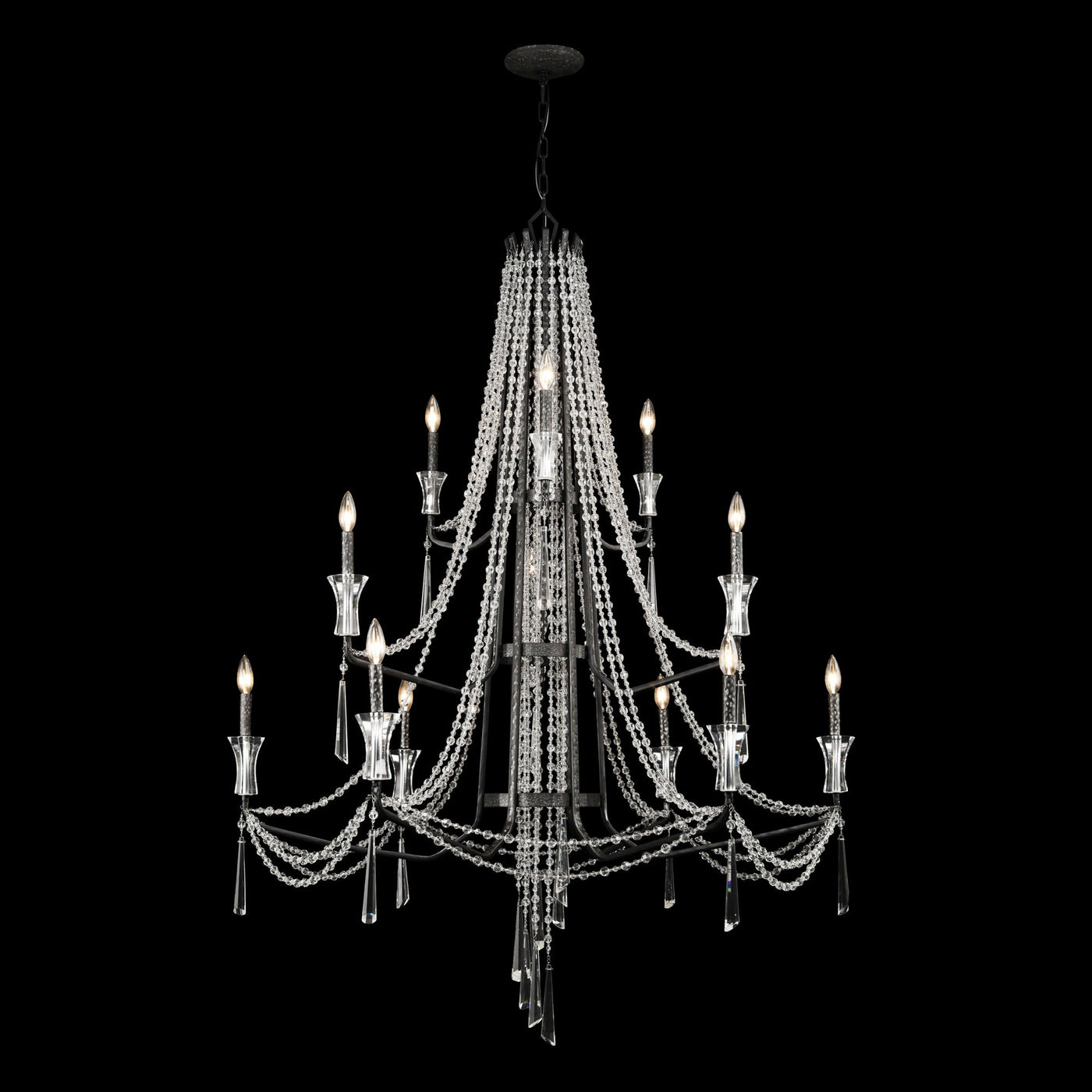 Barcelona 12 Light 3-Tier Crystal Chandelier