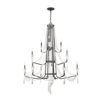 Barcelona 12 Light 3-Tier Crystal Chandelier