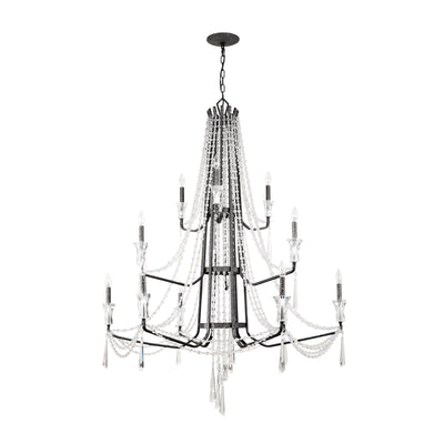 Barcelona 12 Light 3-Tier Crystal Chandelier