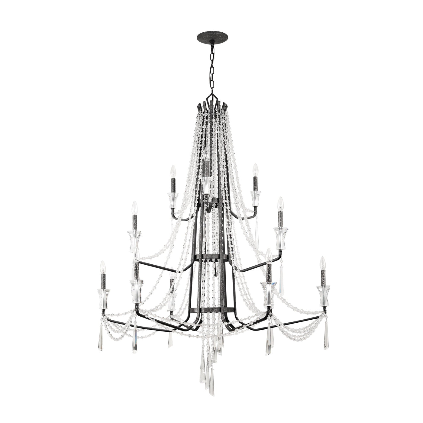 Barcelona 12 Light 3-Tier Crystal Chandelier