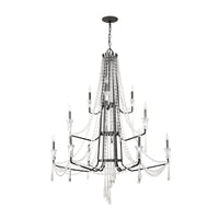 Barcelona 12 Light 3-Tier Crystal Chandelier