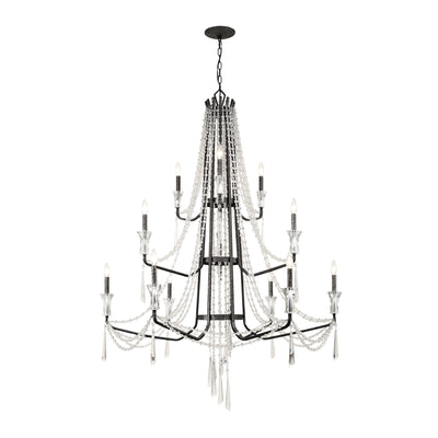 Barcelona 12 Light 3-Tier Crystal Chandelier