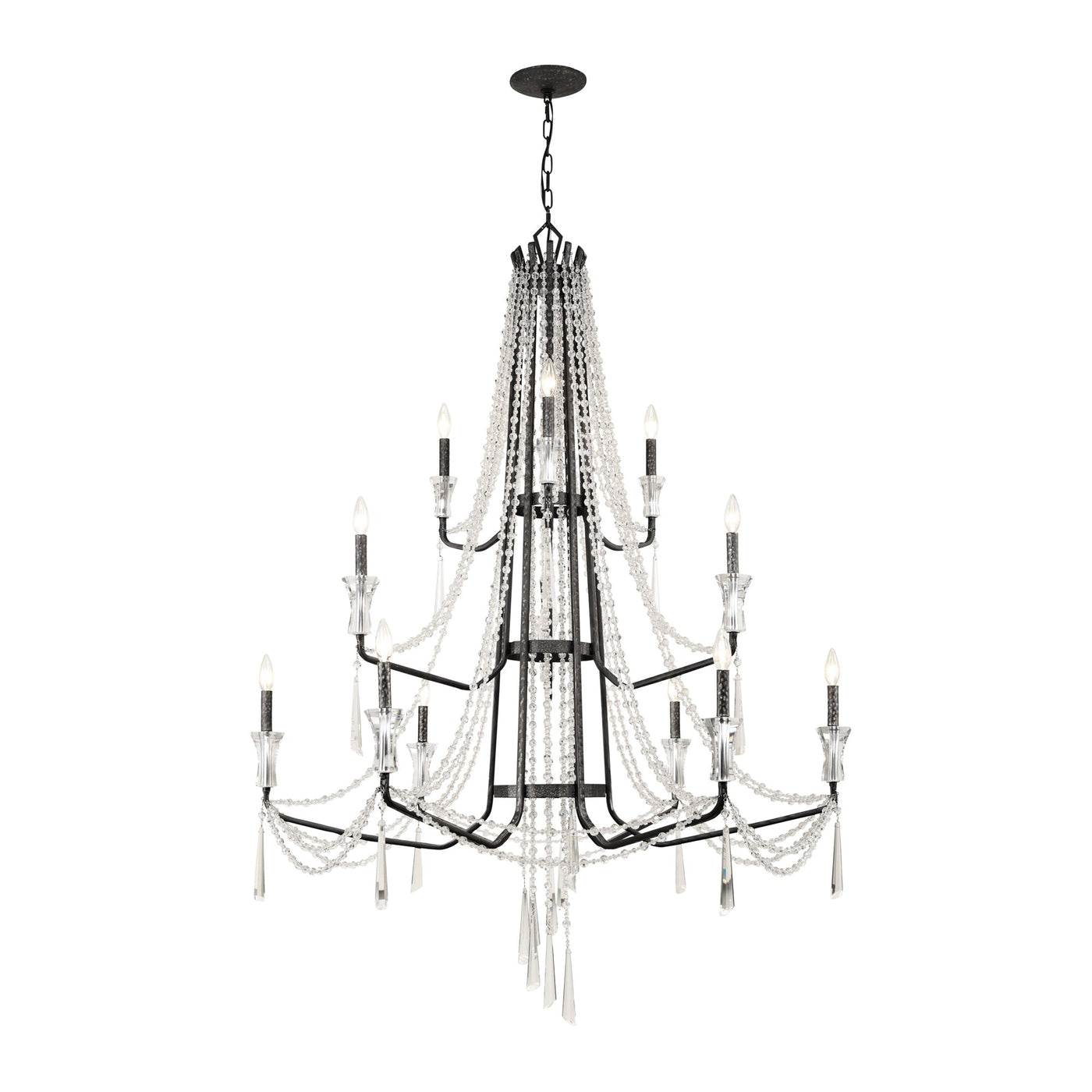 Barcelona 12 Light 3-Tier Crystal Chandelier
