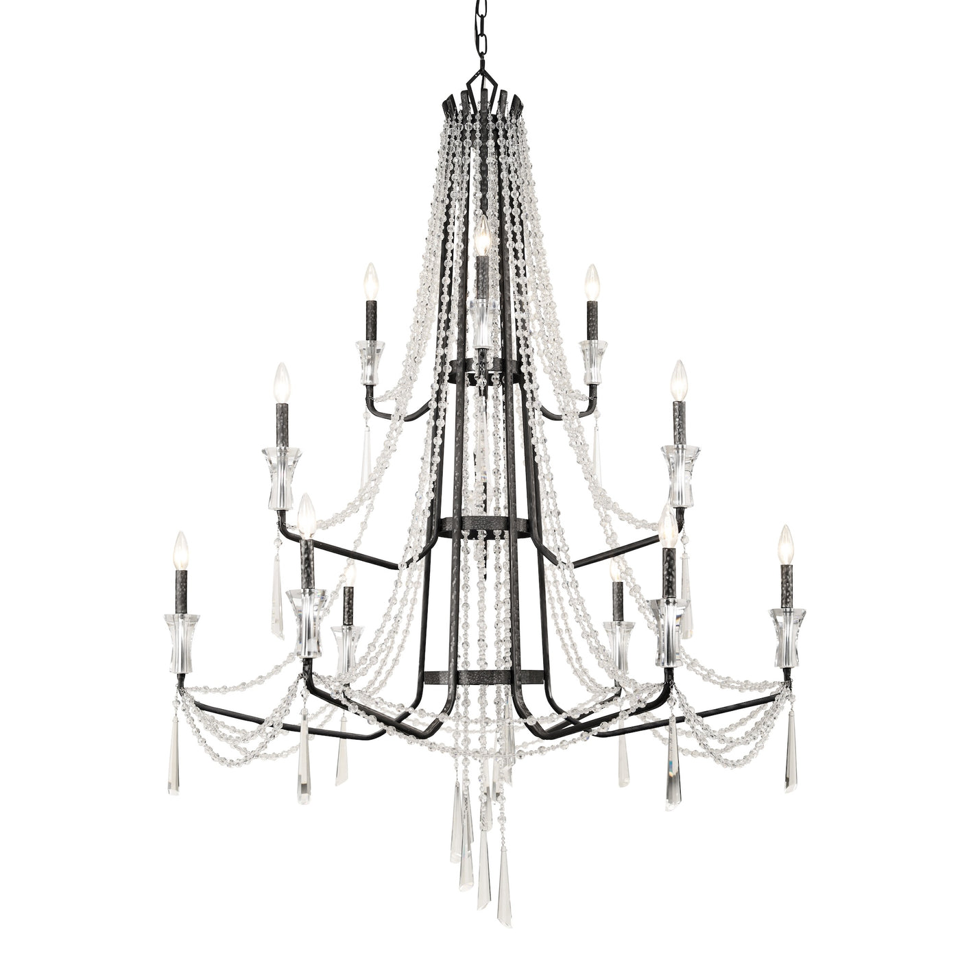 Barcelona 12 Light 3-Tier Crystal Chandelier