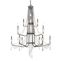Barcelona 12 Light 3-Tier Crystal Chandelier