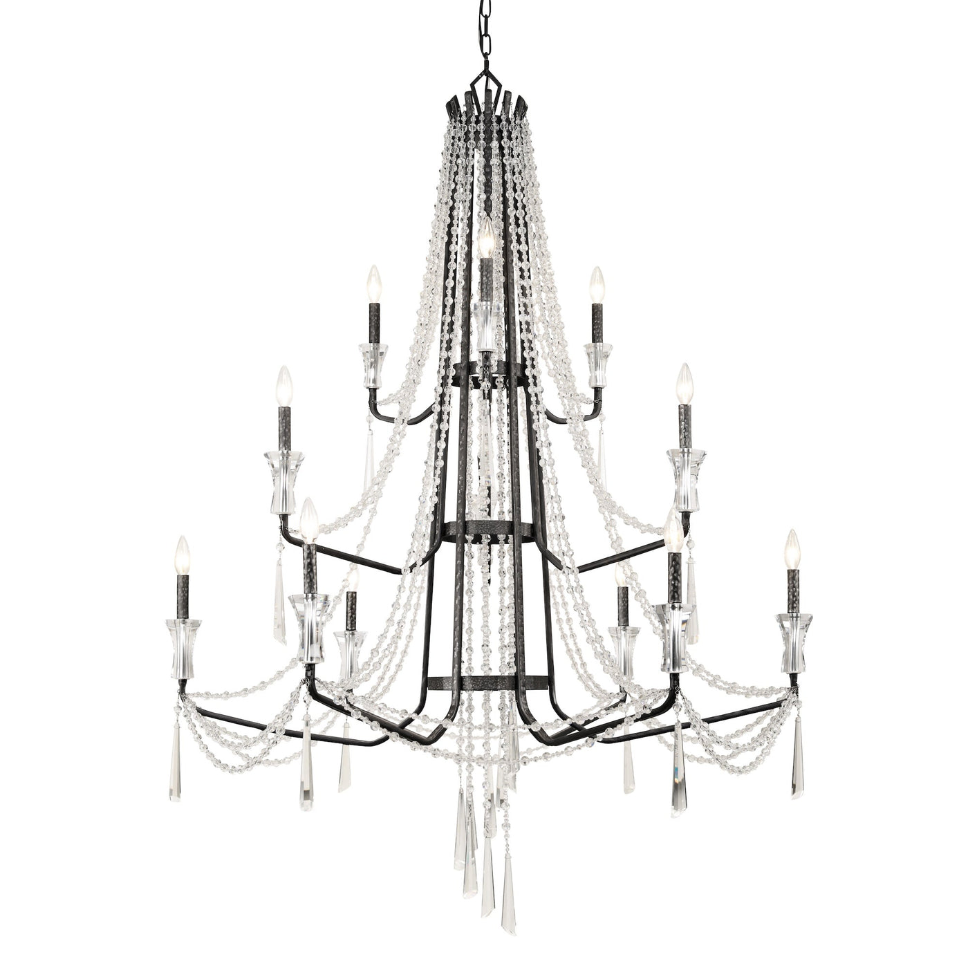 Barcelona 12 Light 3-Tier Crystal Chandelier