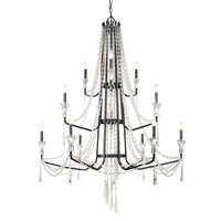 Barcelona 12 Light 3-Tier Crystal Chandelier