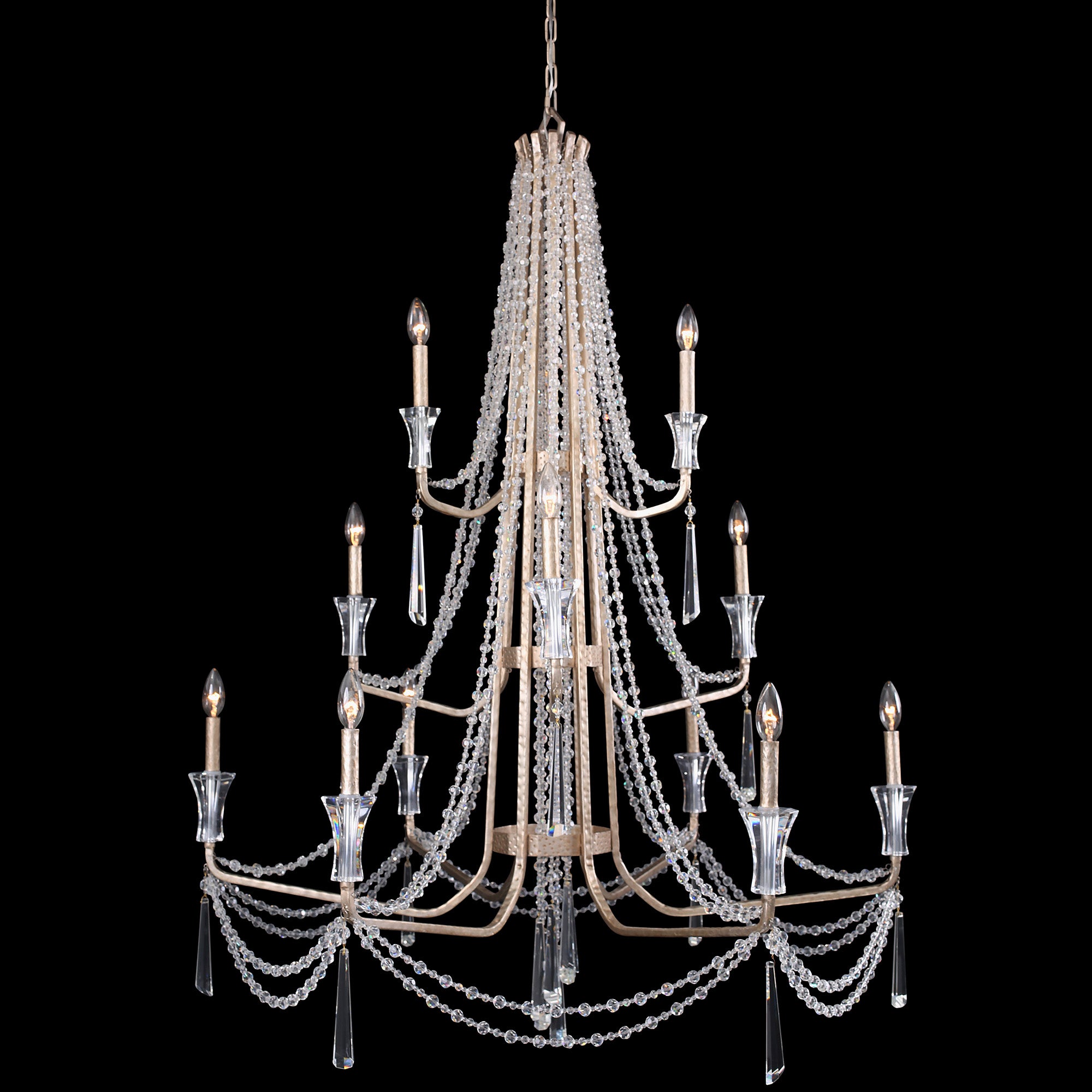 Barcelona 12 Light 3-Tier Crystal Chandelier