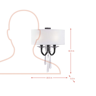 Barcelona 2 Light Wall sconce with Shade