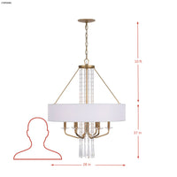 Barcelona 6 Light Pendant w/Shade