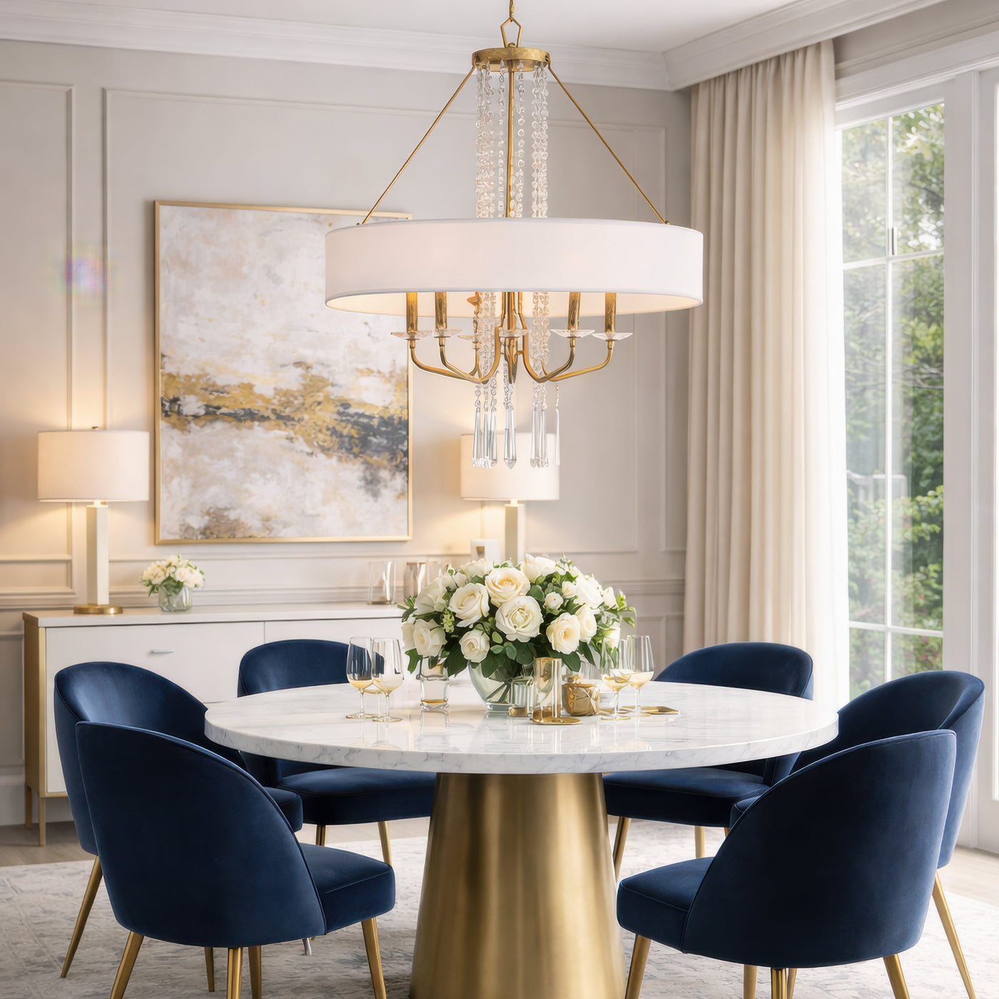 Barcelona 6 Light Pendant w/Shade