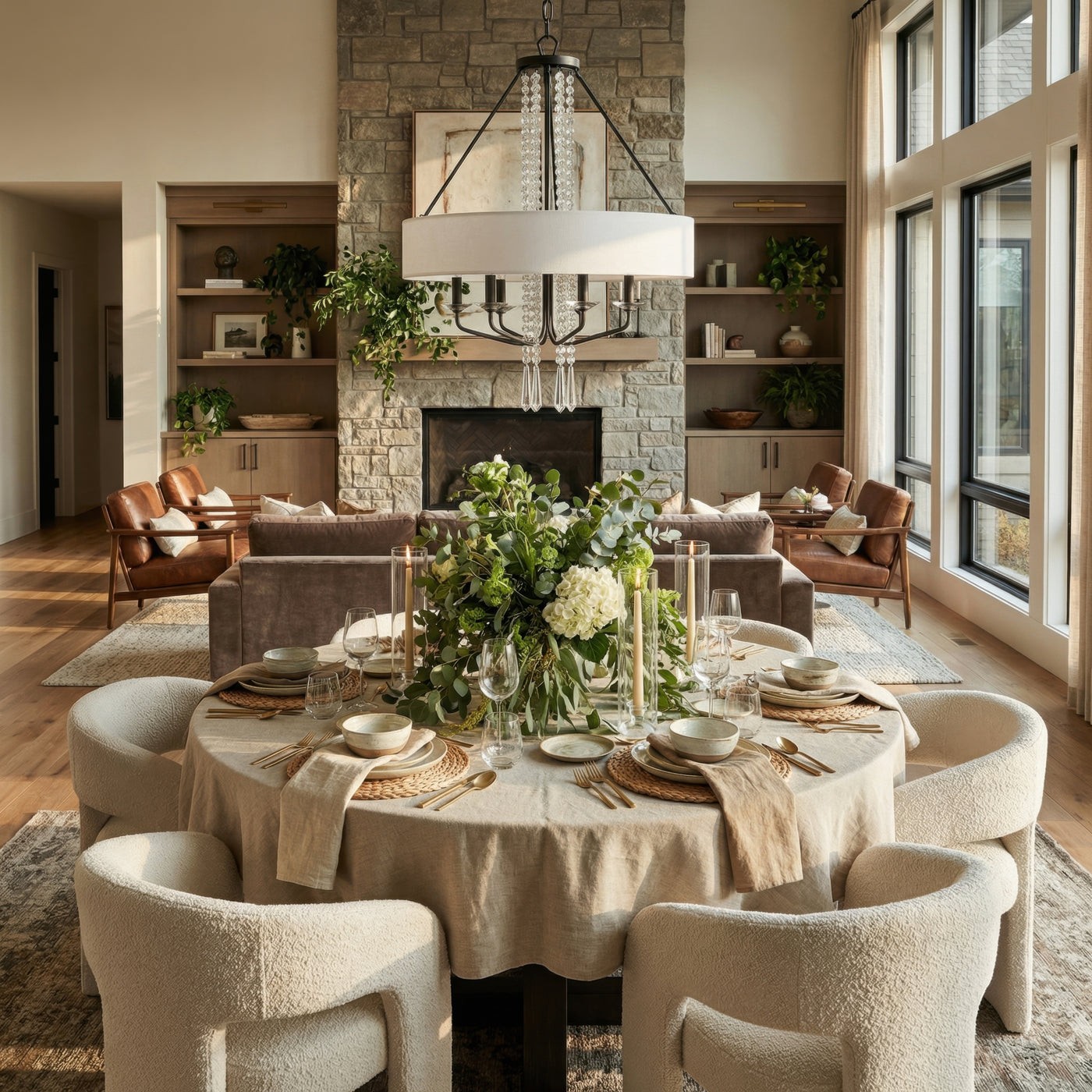 Barcelona 6 Light Pendant w/Shade