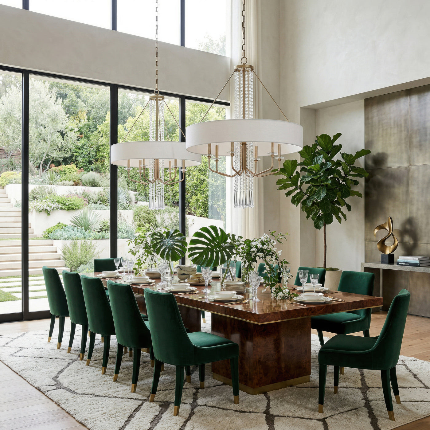 Barcelona 6 Light Pendant w/Shade