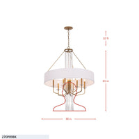 Barcelona 9 Light Pendant w/Shade