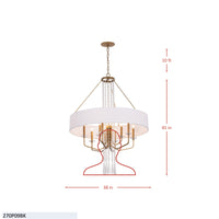 Barcelona 9 Light Pendant w/Shade