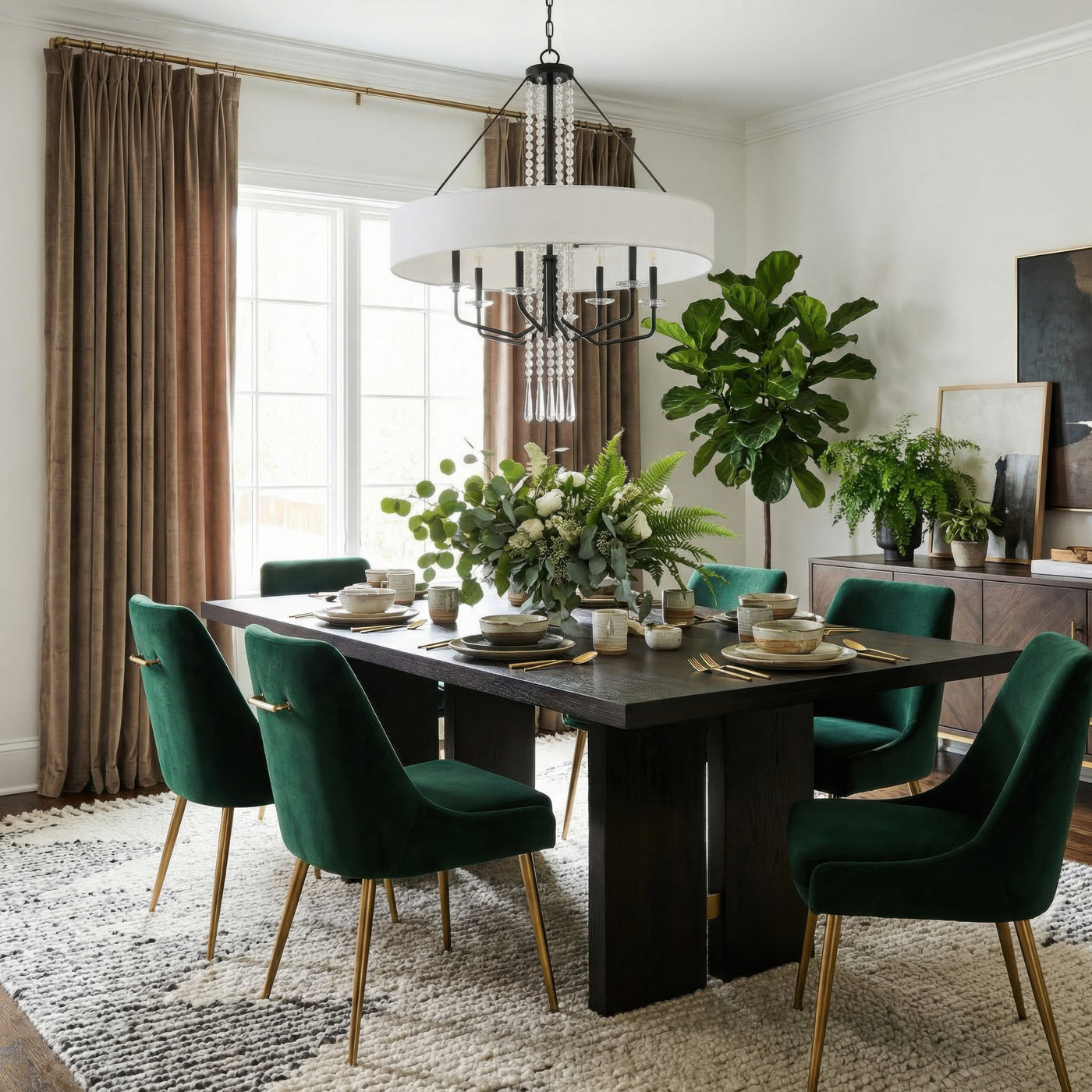 Barcelona 9 Light Pendant w/Shade