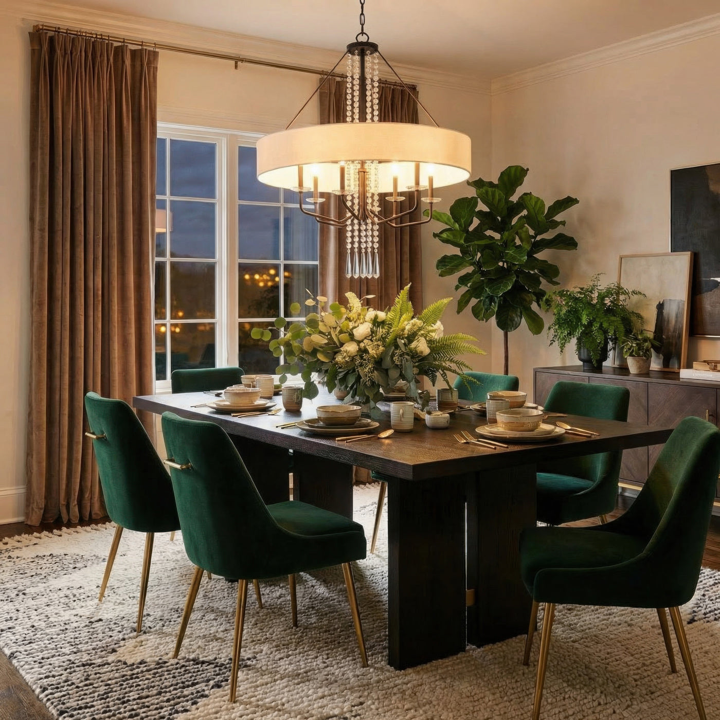 Barcelona 9 Light Pendant w/Shade