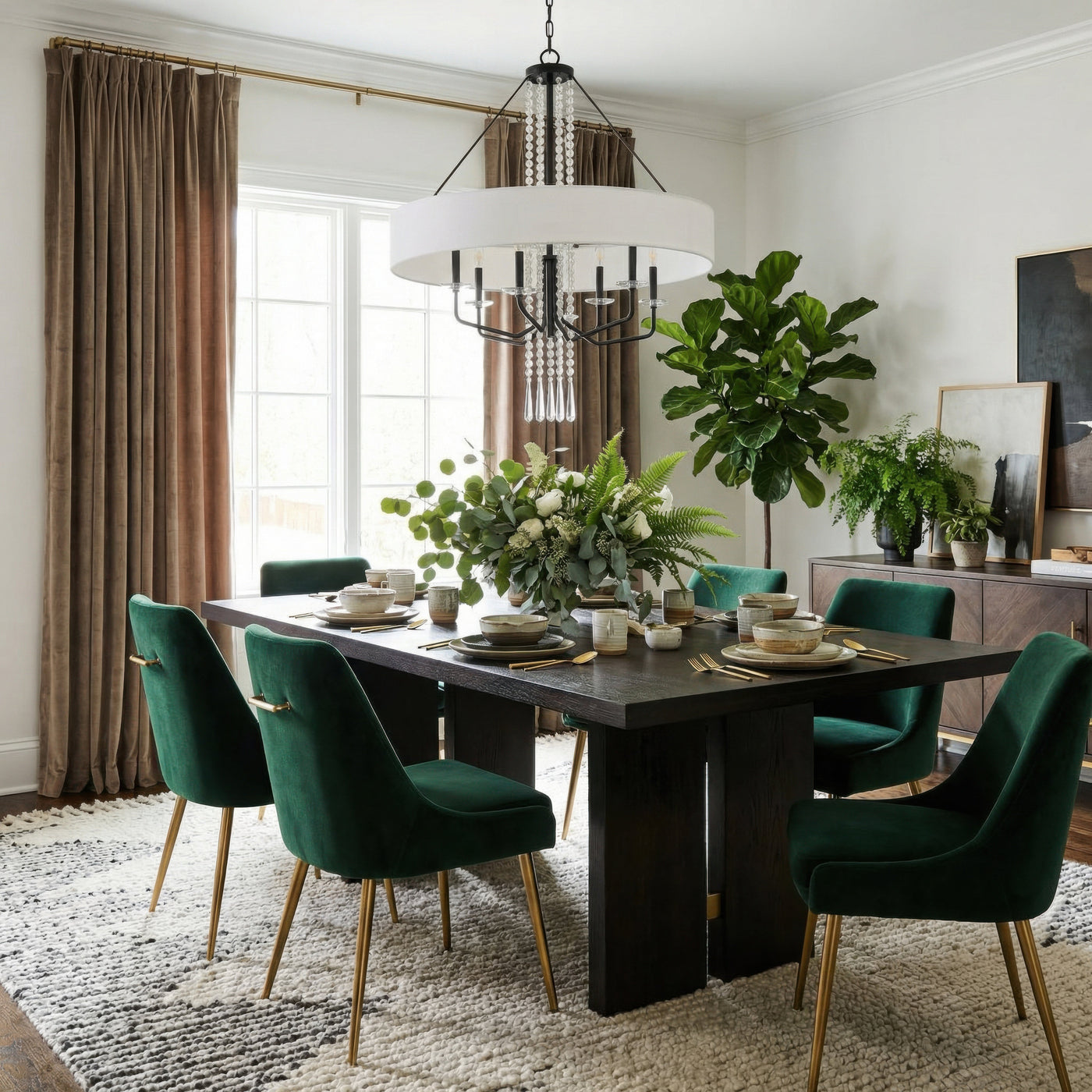 Barcelona 9 Light Pendant w/Shade