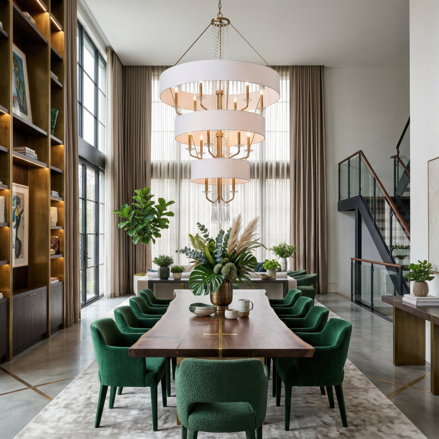 Barcelona 15 Light Pendant w/Shade