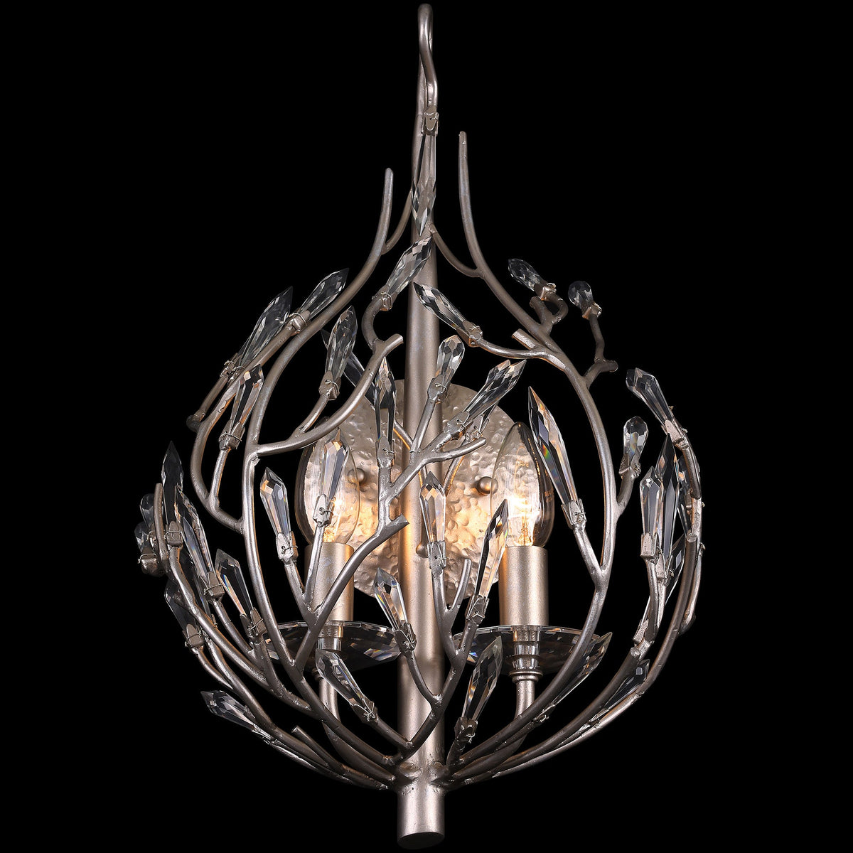 Bask 2 Light Crystal Wall Sconce