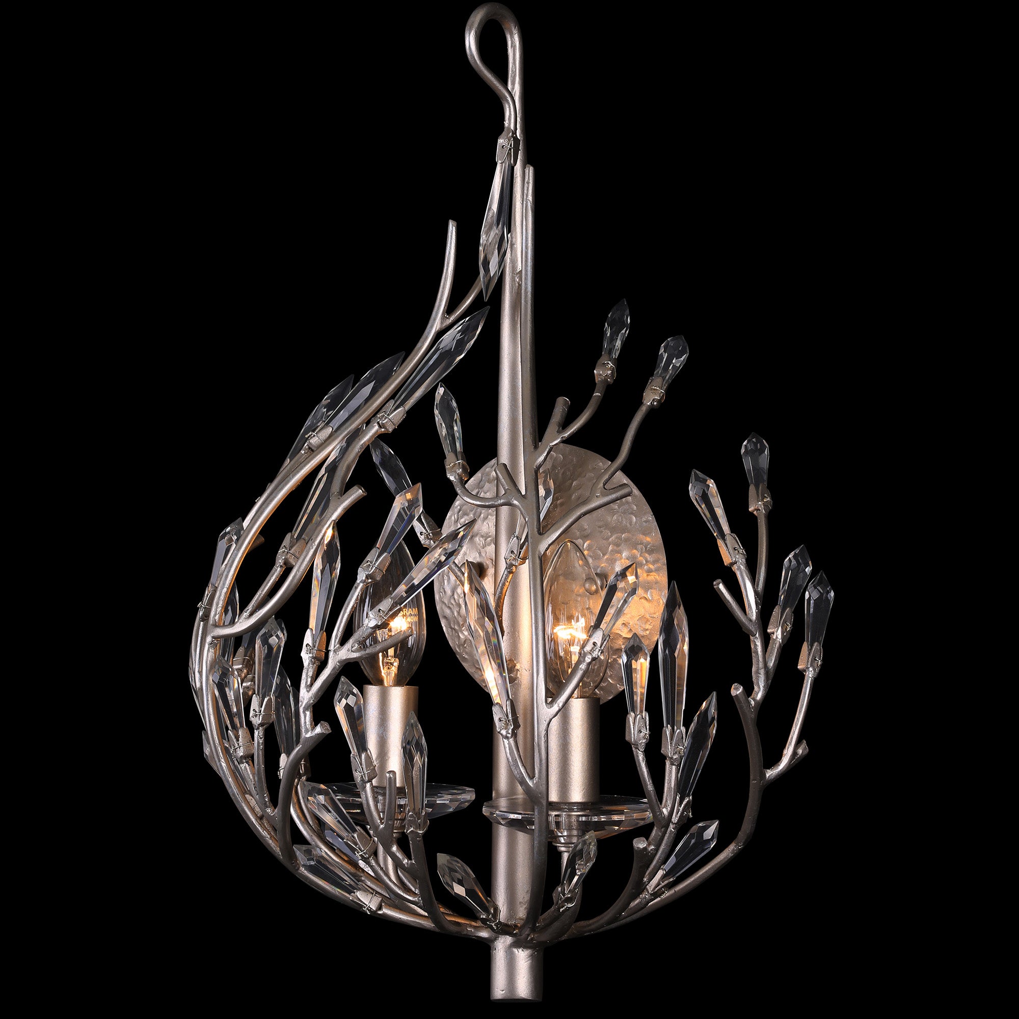 Bask 2 Light Crystal Wall Sconce