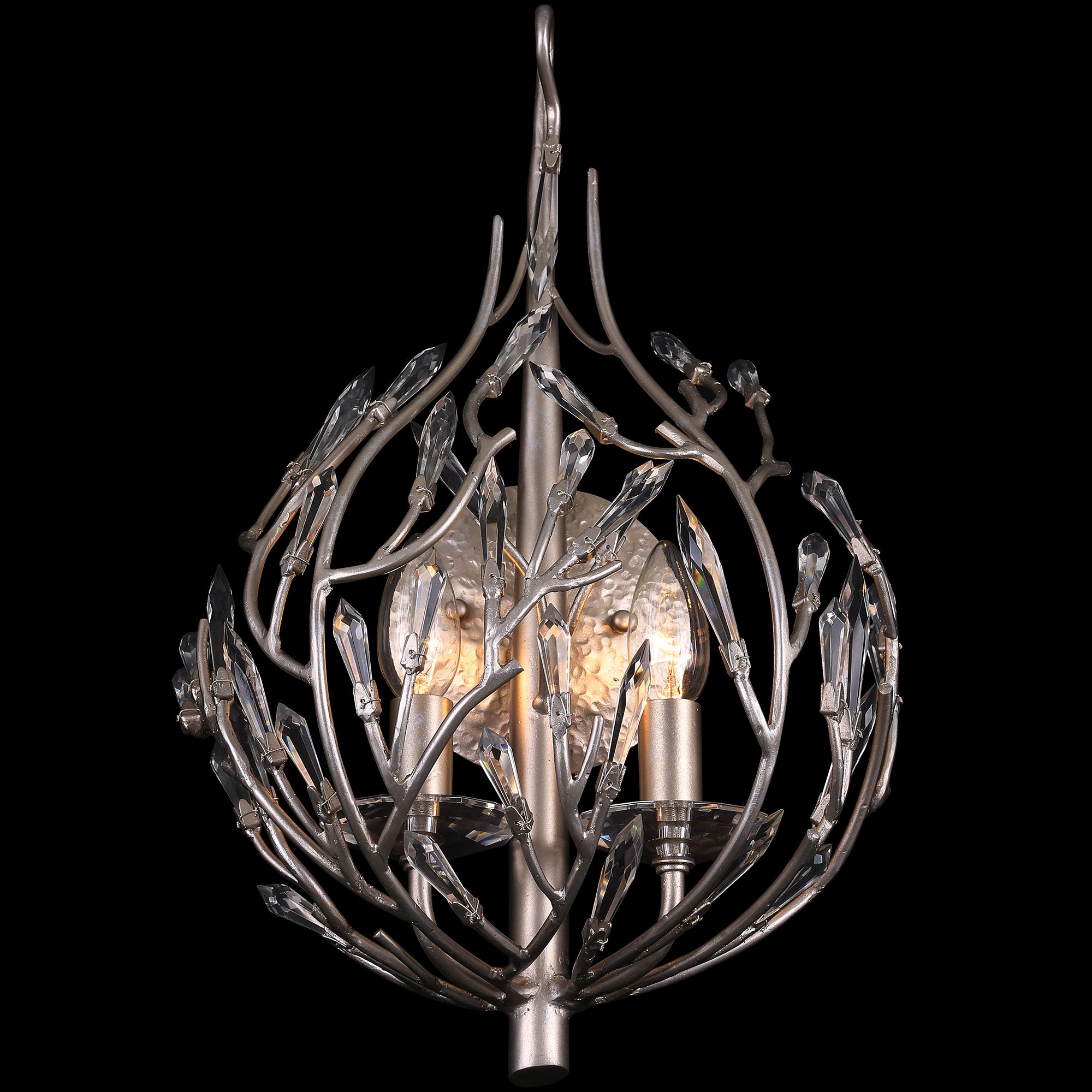 Bask 2 Light Crystal Wall Sconce