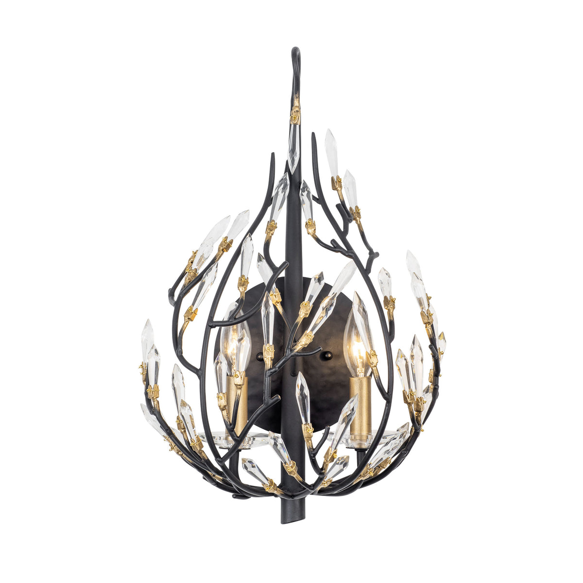 Bask 2 Light Crystal Wall Sconce