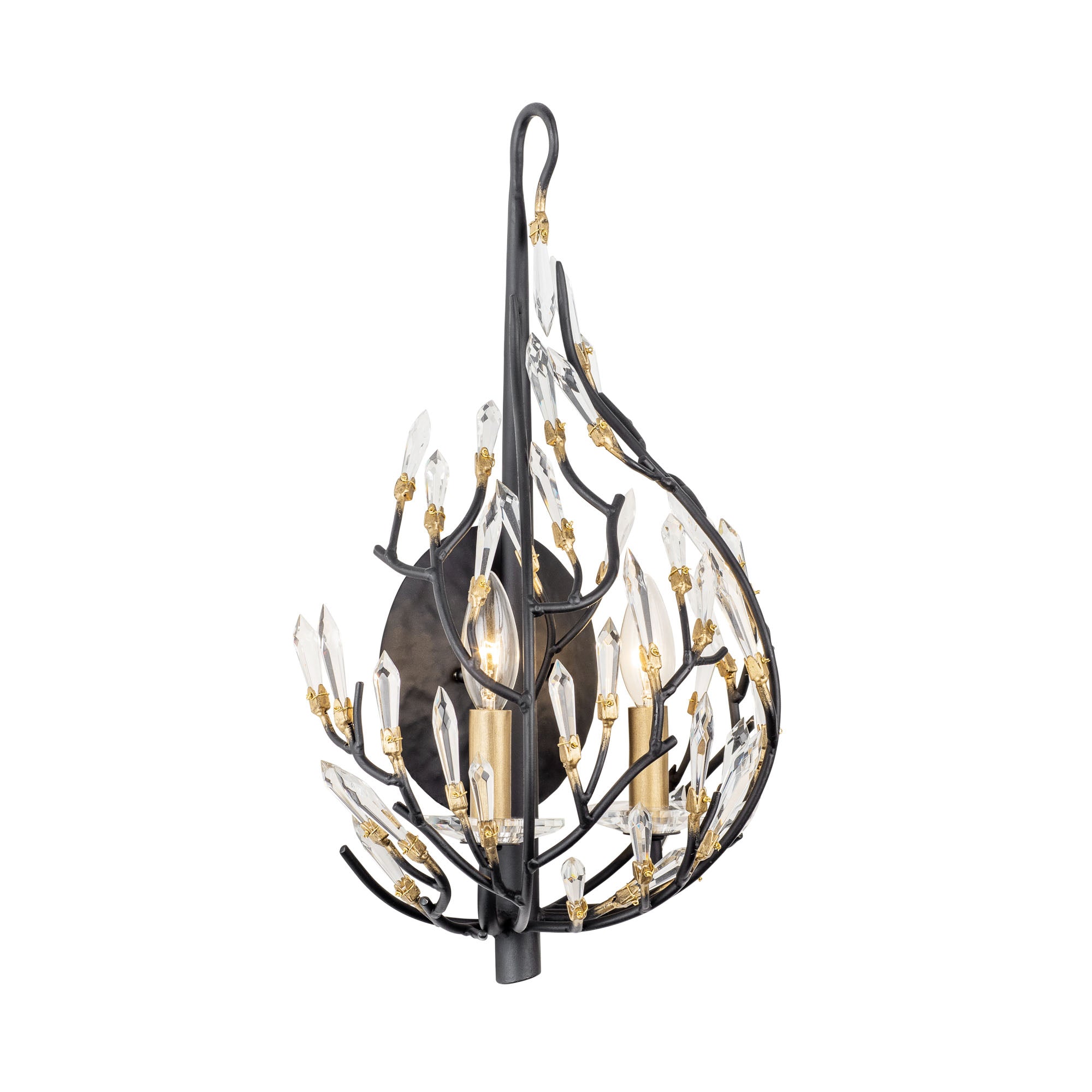 Bask 2 Light Crystal Wall Sconce
