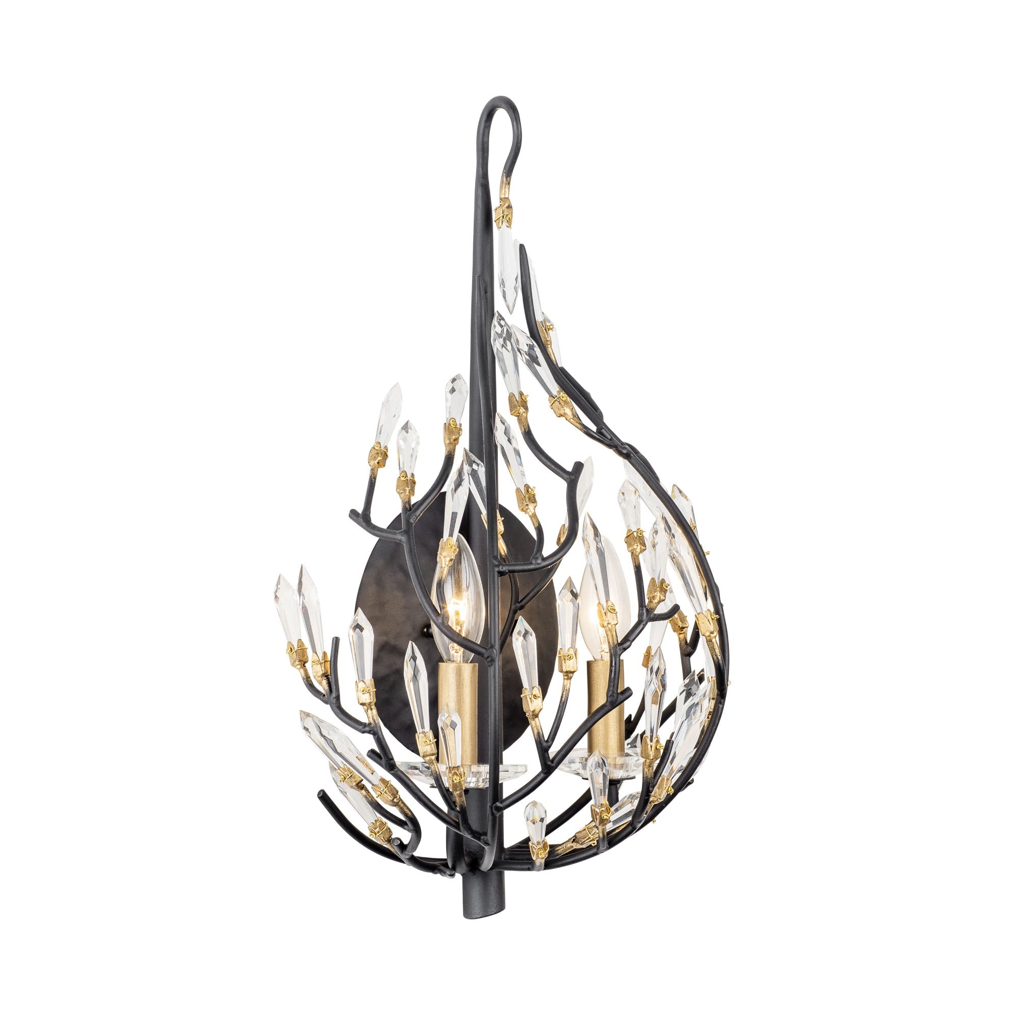 Bask 2 Light Crystal Wall Sconce