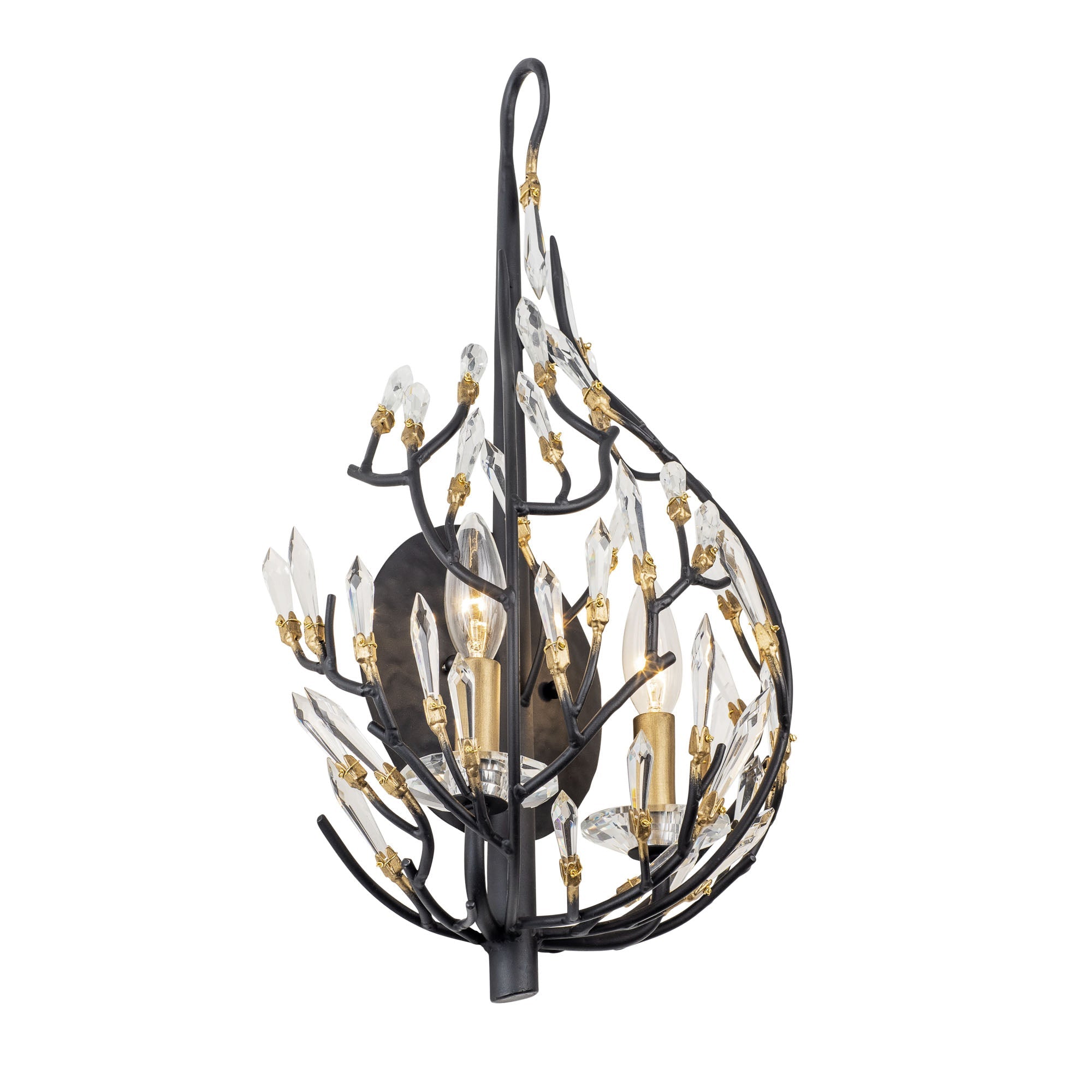Bask 2 Light Crystal Wall Sconce