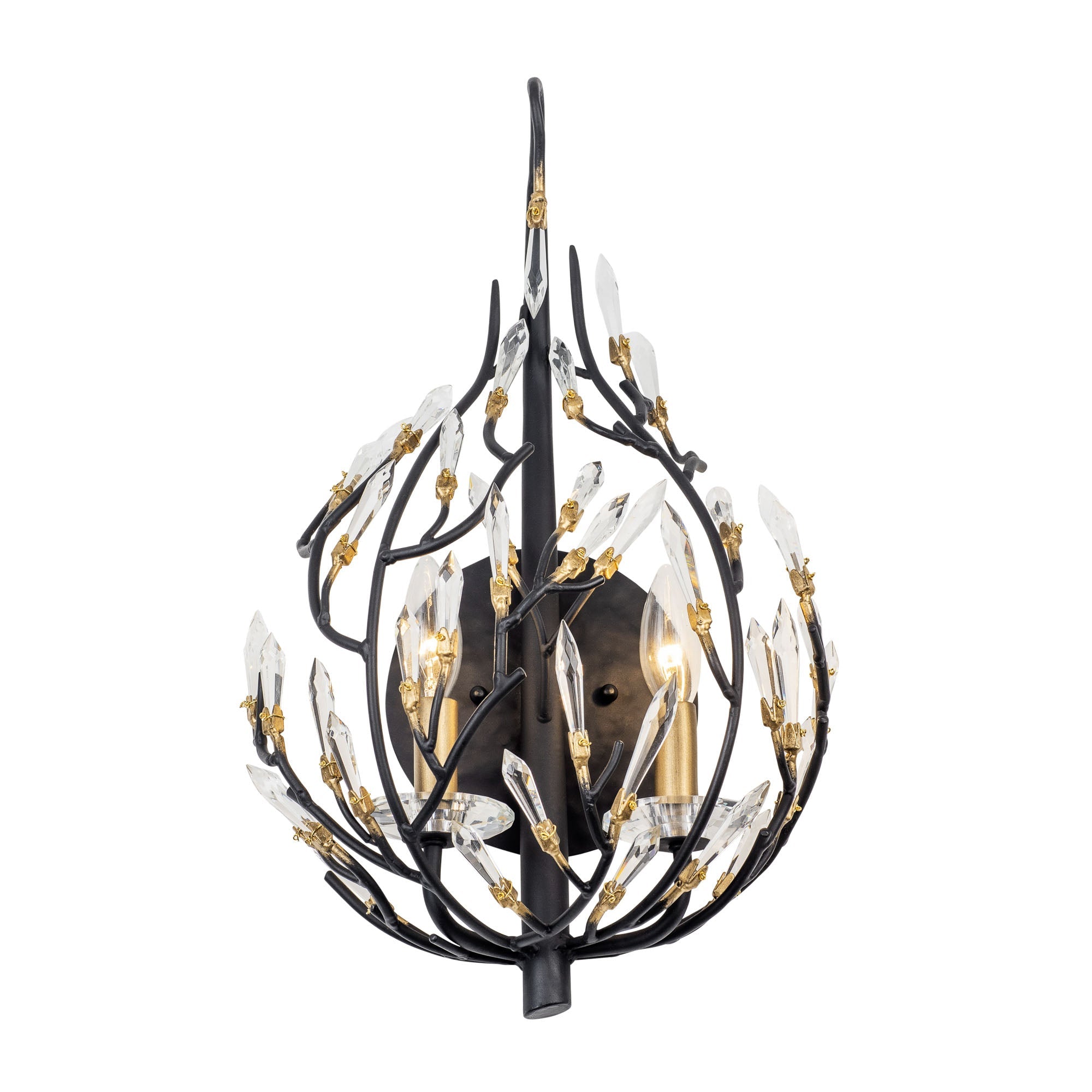 Bask 2 Light Crystal Wall Sconce