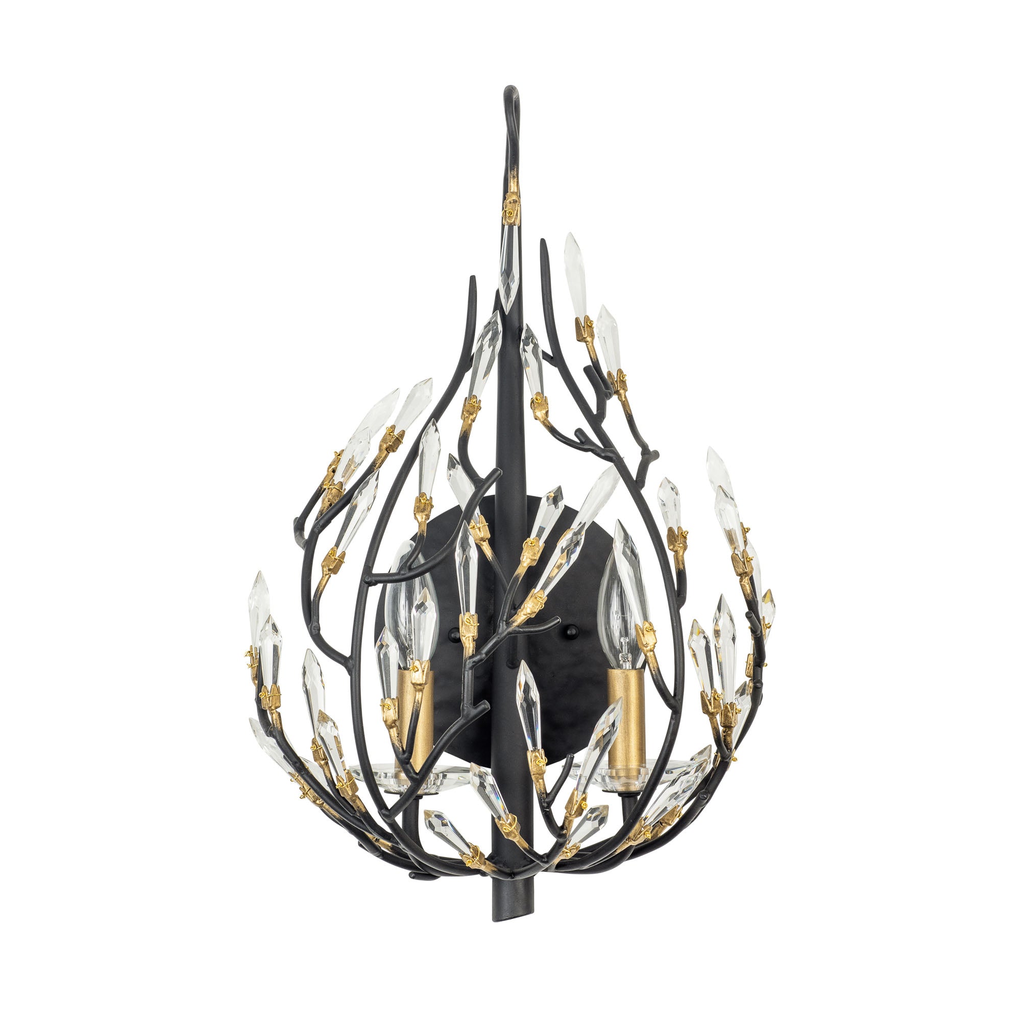Bask 2 Light Crystal Wall Sconce