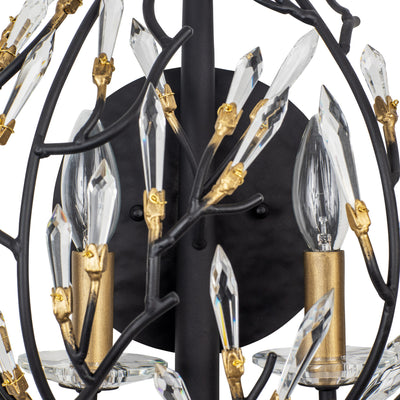Bask 2 Light Crystal Wall Sconce