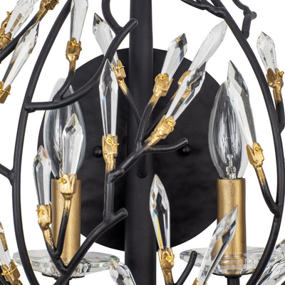 Bask 2 Light Crystal Wall Sconce