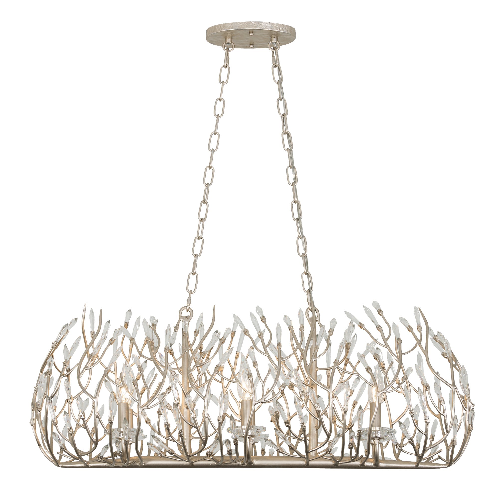 Bask 6 Light Crystal Linear Pendant
