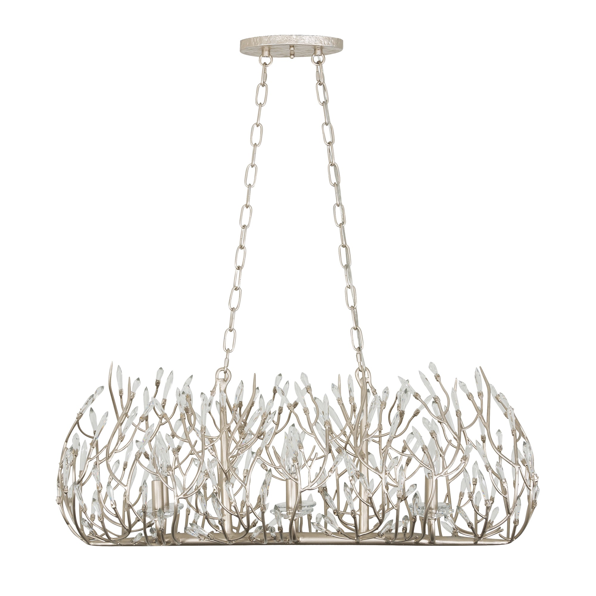 Bask 6 Light Crystal Linear Pendant