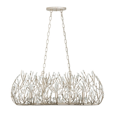 Bask 6 Light Crystal Linear Pendant