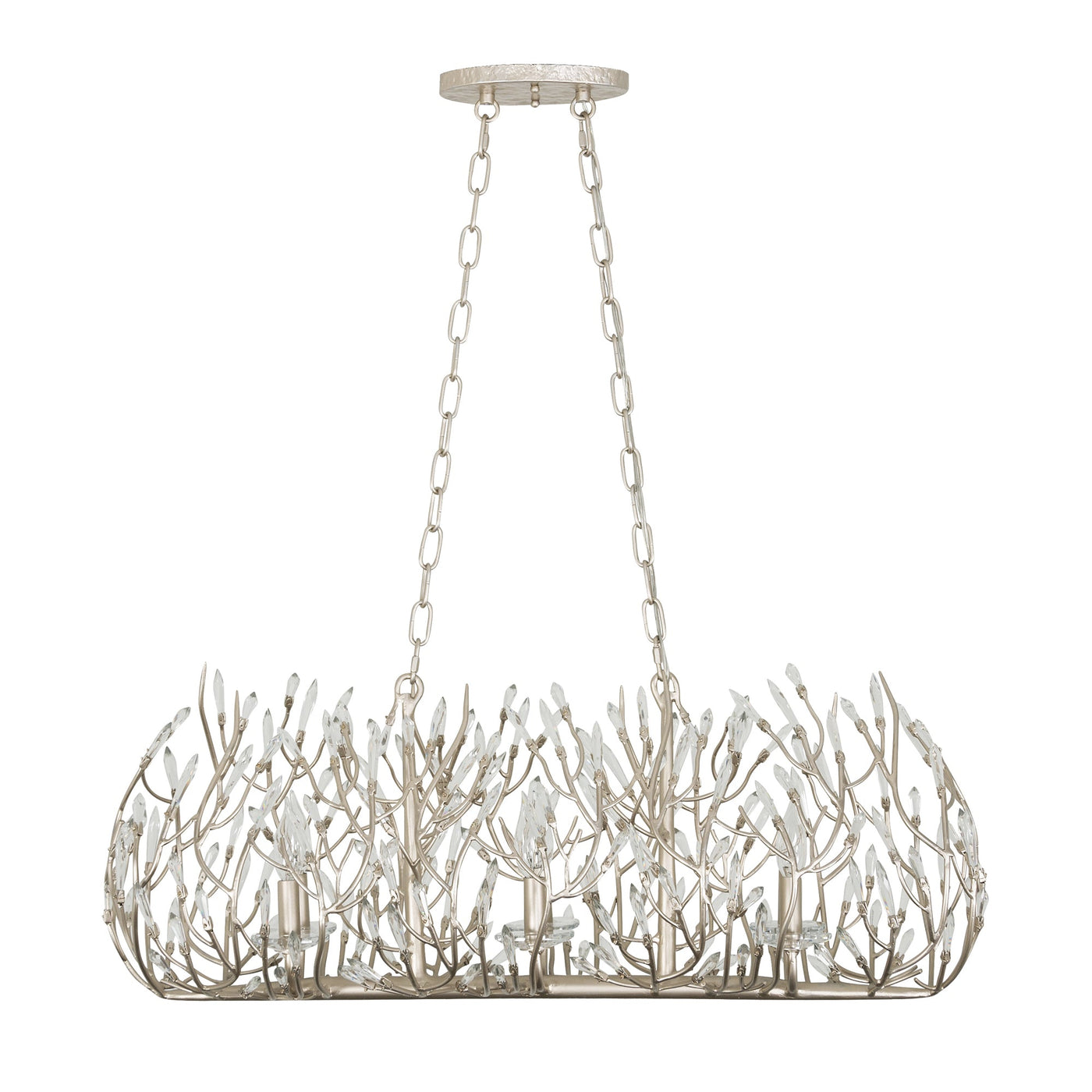 Bask 6 Light Crystal Linear Pendant