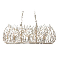 Bask 6 Light Crystal Linear Pendant