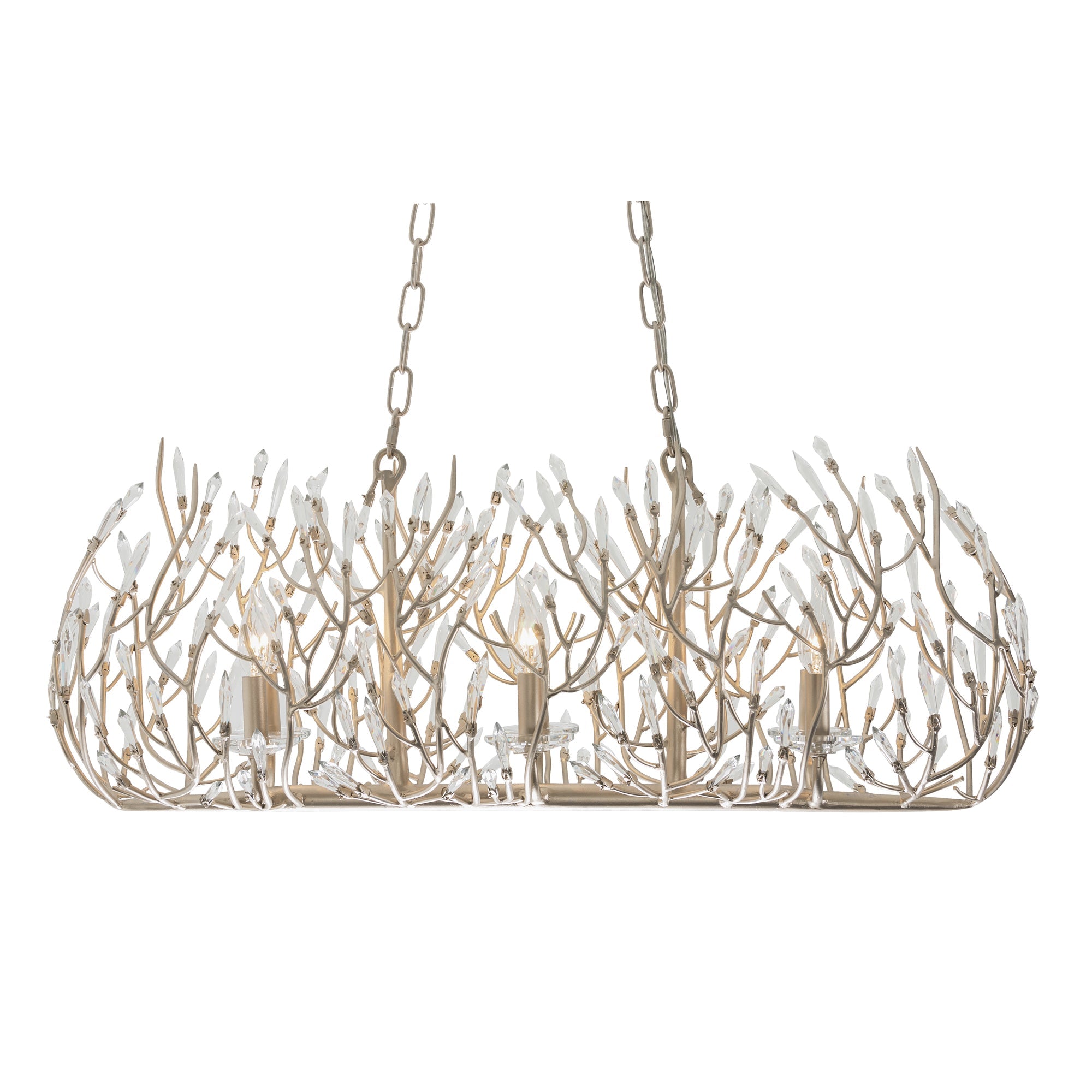 Bask 6 Light Crystal Linear Pendant