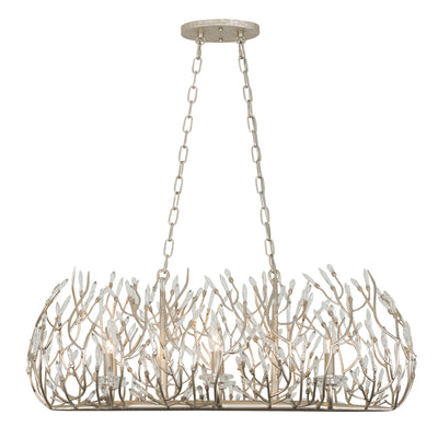 Bask 6 Light Crystal Linear Pendant