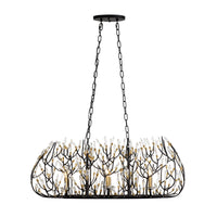 Bask 6 Light Crystal Linear Pendant
