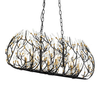 Bask 6 Light Crystal Linear Pendant