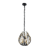 Bask 6 Light Crystal Linear Pendant