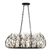 Bask 6 Light Crystal Linear Pendant