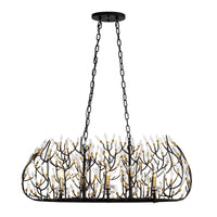 Bask 6 Light Crystal Linear Pendant