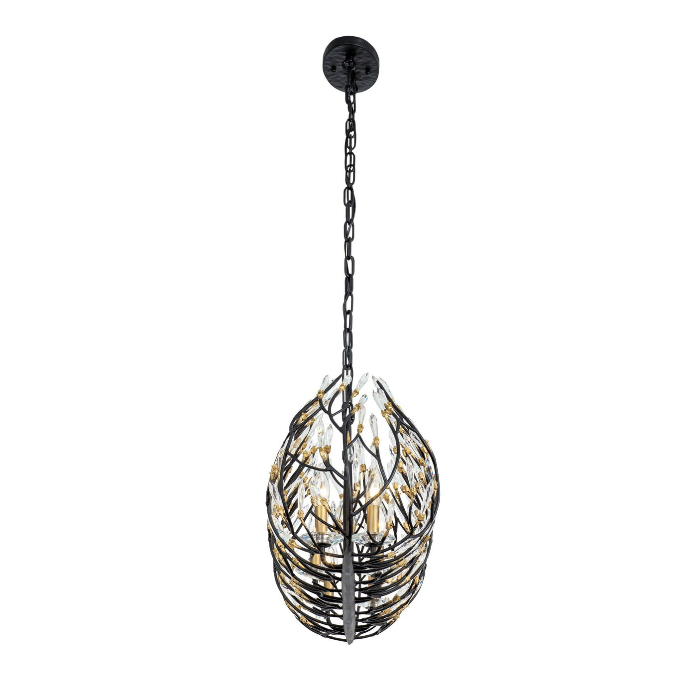 Bask 6 Light Crystal Linear Pendant