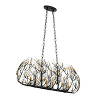 Bask 6 Light Crystal Linear Pendant